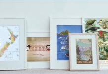 NZ Fine Prints Reveals Insights on the Benefits of Framing Art Prints Framed prints from NZ Fine Prints, propped up against a white wall.